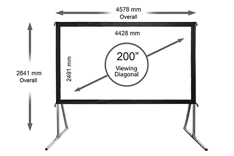 Elite Screens Quickstand fast fold canvas pro - 200