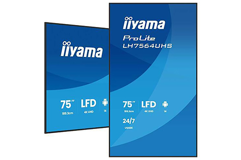 iiyama 4K UHD signage monitor, 75-86