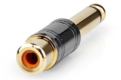 RCA Phono to Mono Jack adapter, RCA Phono – 1x 6,35 mm. mono jack