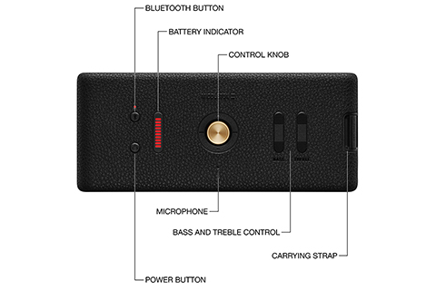 Marshall Middleton II Portable Bluetooth Speaker - Top