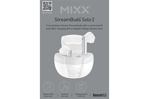Mixx Solo 2 In-Ear Wireless Headphones - White