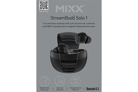 Mixx Solo 1 In-Ear Wireless Headphones - Black