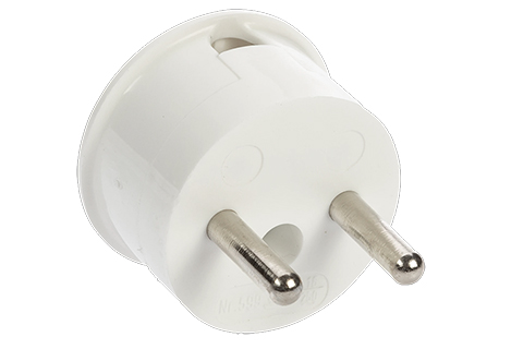 Angled male plug