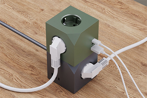 3-socket power cube