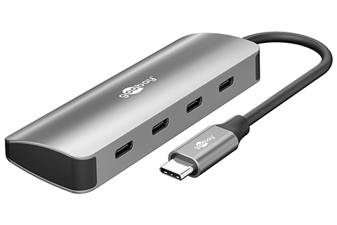 4-port USB hub slim with cable