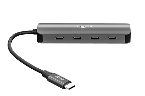 4-port USB hub slim with cable