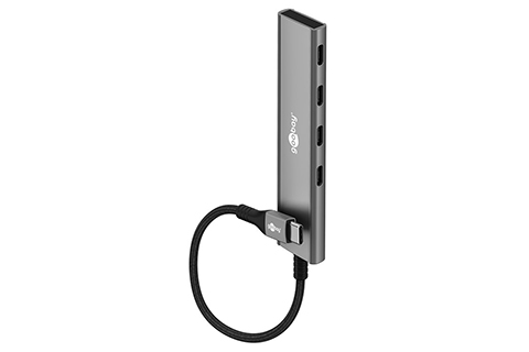 4-port USB hub slim with cable