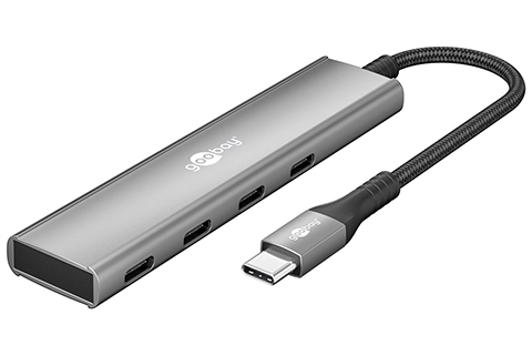 4-port USB hub slim with cable