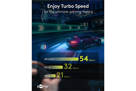 Angled DisplayPort 2.1 DP40 Cable (4K@144Hz / 8K@60Hz) - Lifestyle