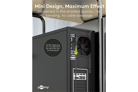 Angled DisplayPort 2.1 DP40 Cable (4K@144Hz / 8K@60Hz) - Lifestyle