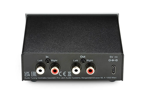 Pro-Ject Head Box E Digital Headphone Amplifier - Black - Back