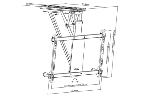 Multibrackets Ceiling Mount For Flatscreens (32