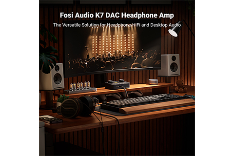 Fosi Audio K7 DAC Headphone Amplifier (BT 5.0) - Lifestyle