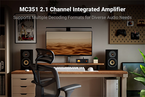 Fosi Audio MC351 Integrated Amp (DAC, BT 5.3) - Lifestyle