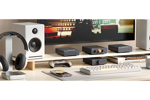 Fosi Audio P4 Pre Amplifier (3x RCA) - Lifestyle