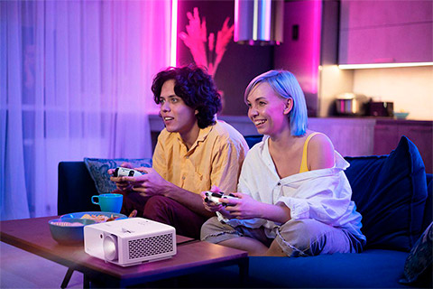 Optoma UHz66 4K DLP projektor, laser- hvid