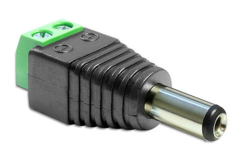 DC Male to 2-pin terminal block (5,50 x 2,50 mm)