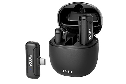 Wireless 2.4GHz Microphone x2, with charging case