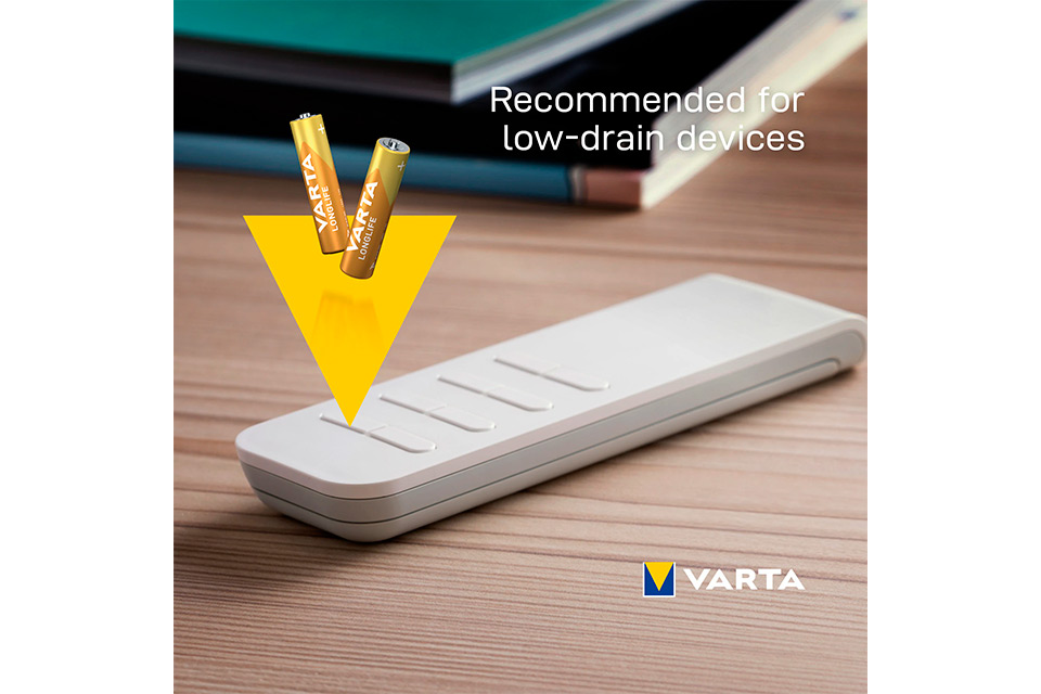 Varta Longlife Alkaline Battery (AAA/LR3) - Lifestyle