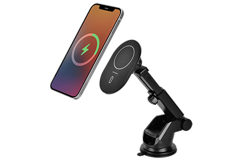 Wireless Car Charger, Apple Magnet, Two Holders