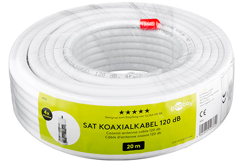120 dB SAT Coaxial Cable, 4x Shielded (7,20) - 20 m