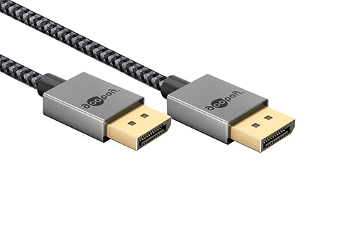 Slim DisplayPort 2.1 cable (8K@120 Hz, 40 Gbit/s)