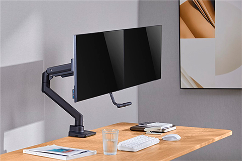 Dual Monitor Mount for Office - Lifestyle