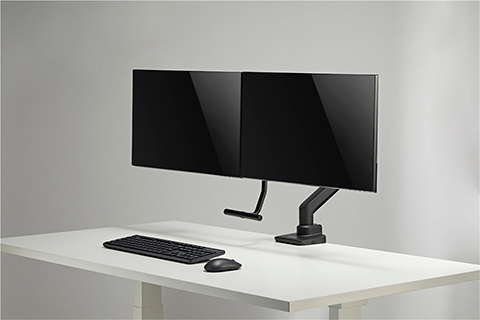 Dual Monitor Mount for Office - Lifestyle