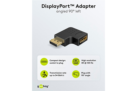 DisplayPort Angled Coupler, Left - Lifestyle