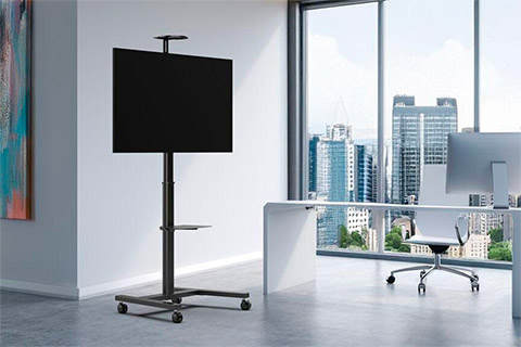 Vogels Essential T1031 B Motorized floorstand movable monitor trolley, VESA 600x400 (32