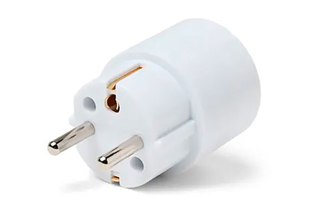 Dansk jordstik til schuko hybrid adapter, hvid