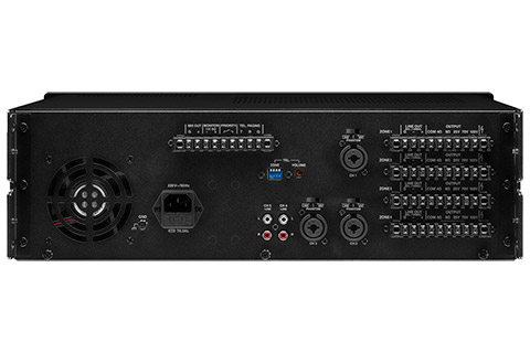 PA-12040 4-zone Matrix Mixer Amplifier (4x120W 4 Ohm) - Back