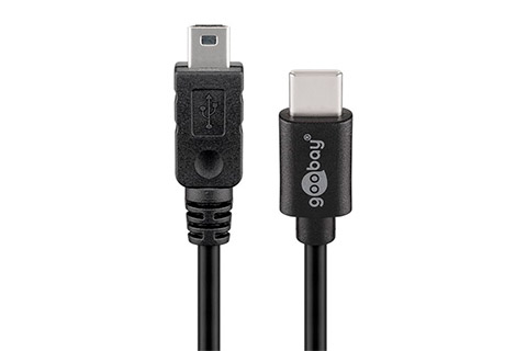 USB 2.0 cable (USB C - Mini B)  l  0,5 meter