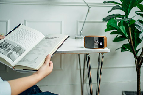 Sangean Rechargeable portable radio with Bluetooth - Walnut - Lifestyle