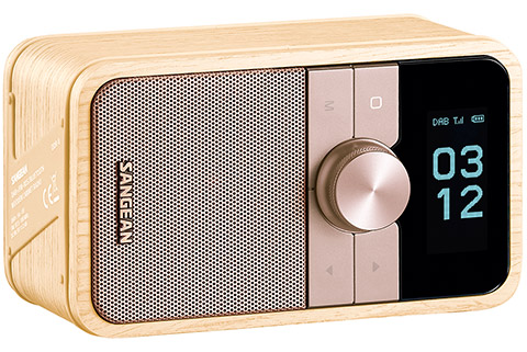Sangean Rechargeable portable radio with Bluetooth - Light Oak
