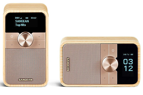 Sangean Rechargeable portable radio with Bluetooth - Light Oak