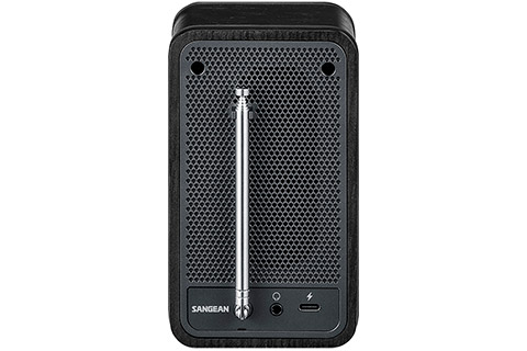 Sangean Rechargeable portable radio with Bluetooth - Black Oak - Back