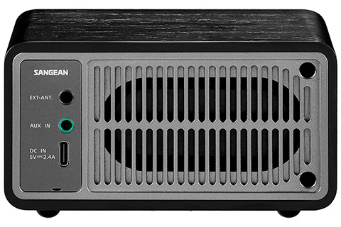 Sangean WR-7 PLUS Compakt Rechargeable portable radio with Bluetooth - Black - Back