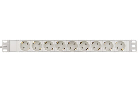 Power plug l 2m (9x CEE 7/3) - White