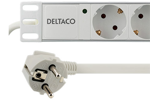 Power Plug l 2m (8x CEE 7/3) - White