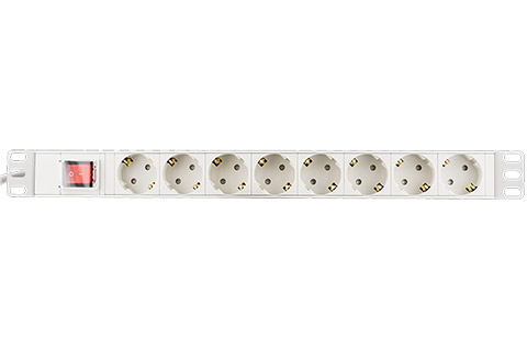 Power plug l 3m (8x CEE 7/3) - White