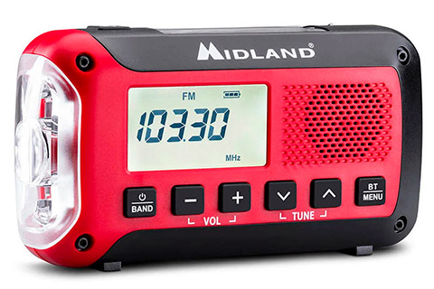 Midland ER250BT FM/AM Emergency radio with flashlight (2.600 mAh)