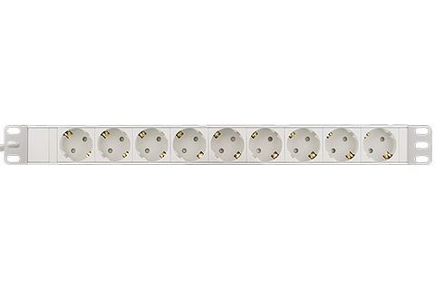 Power plug l 3m (9x CEE 7/3) - White