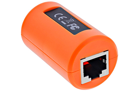 Surge protection RJ45 coupling for network and PoE