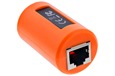 Surge protection RJ45 coupling for network and PoE