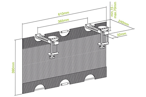 Cable management for desks - Drawing