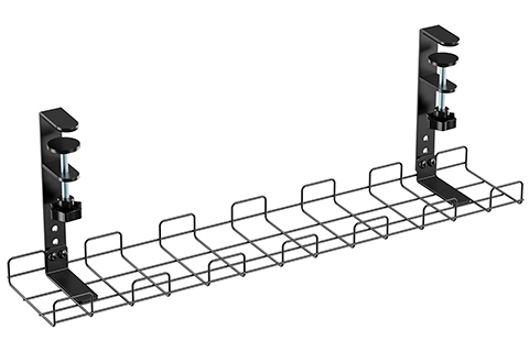 Cable management grid for under-desk mounting (60cm) - Black