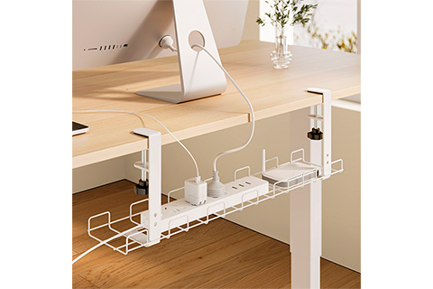 Cable management grid for under-desk mounting (60cm) - Lifestyle