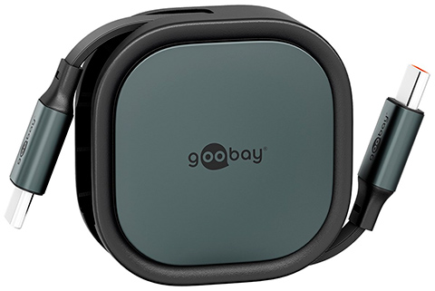 Self-Retracting USB-C Cable - Black