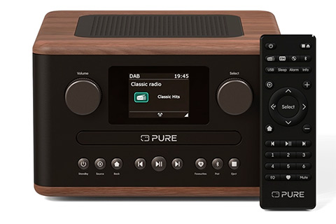 Pure Classic C-D4 FM/DAB+/ BT Radio with CD player - Walnut